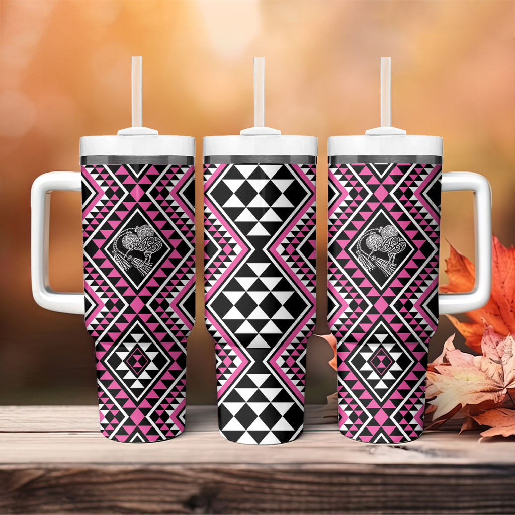 New Zealand Mawhero Taniko Motifs Tumbler With Handle Maori Poi Dance Costume Inspired