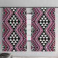 New Zealand Mawhero Taniko Motifs Window Curtain Maori Poi Dance Costume Inspired