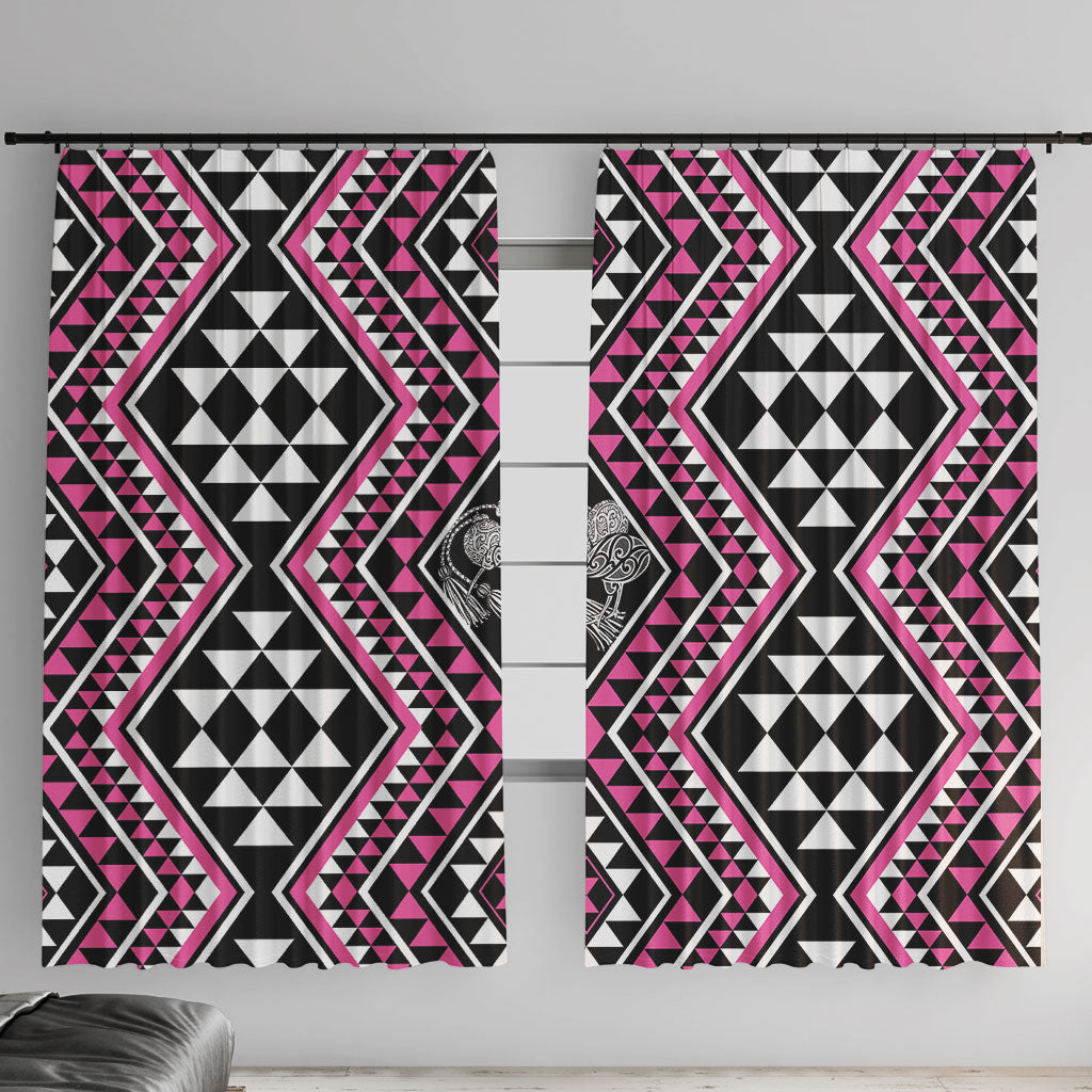 New Zealand Mawhero Taniko Motifs Window Curtain Maori Poi Dance Costume Inspired
