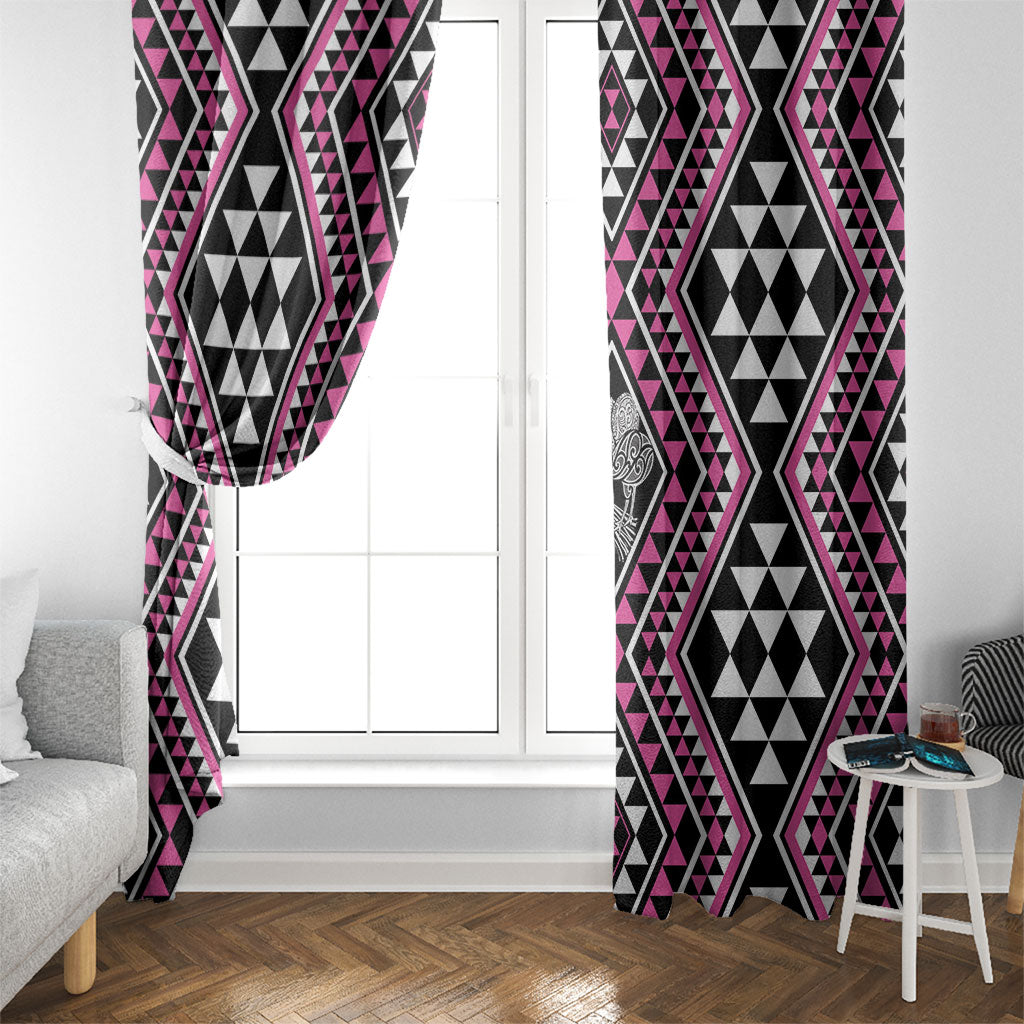 New Zealand Mawhero Taniko Motifs Window Curtain Maori Poi Dance Costume Inspired