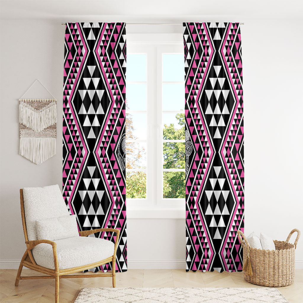 New Zealand Mawhero Taniko Motifs Window Curtain Maori Poi Dance Costume Inspired