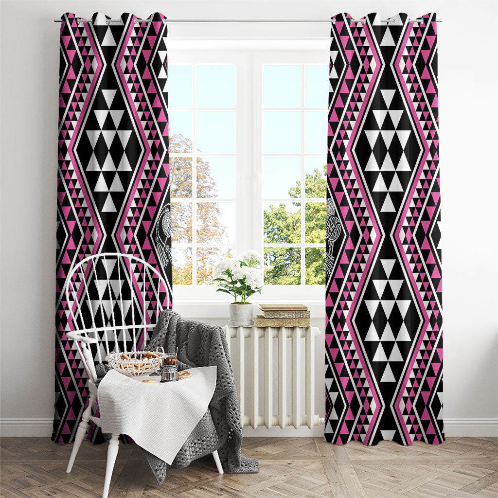 New Zealand Mawhero Taniko Motifs Window Curtain Maori Poi Dance Costume Inspired
