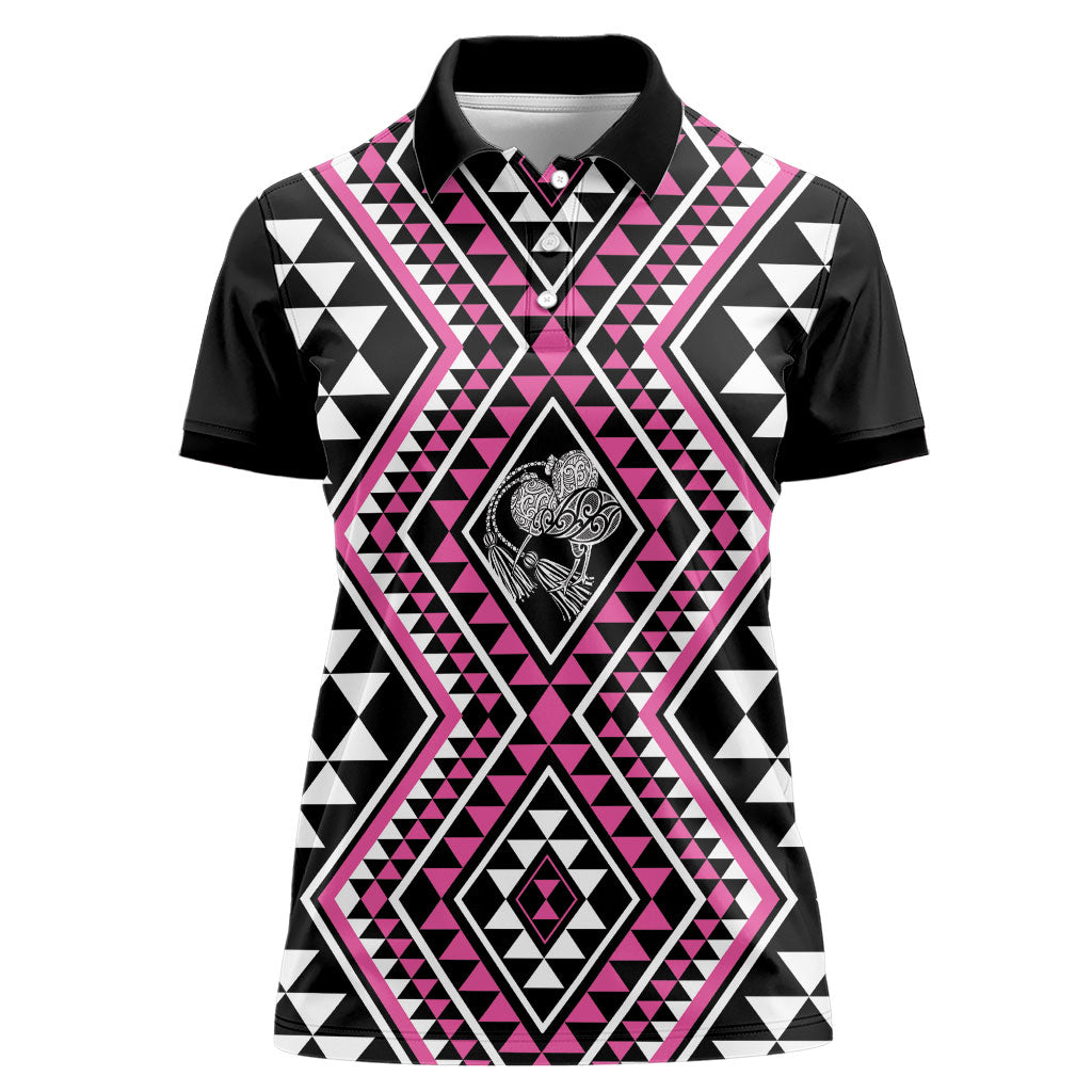 New Zealand Mawhero Taniko Motifs Women Polo Shirt Maori Poi Dance Costume Inspired