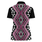 New Zealand Mawhero Taniko Motifs Women Polo Shirt Maori Poi Dance Costume Inspired