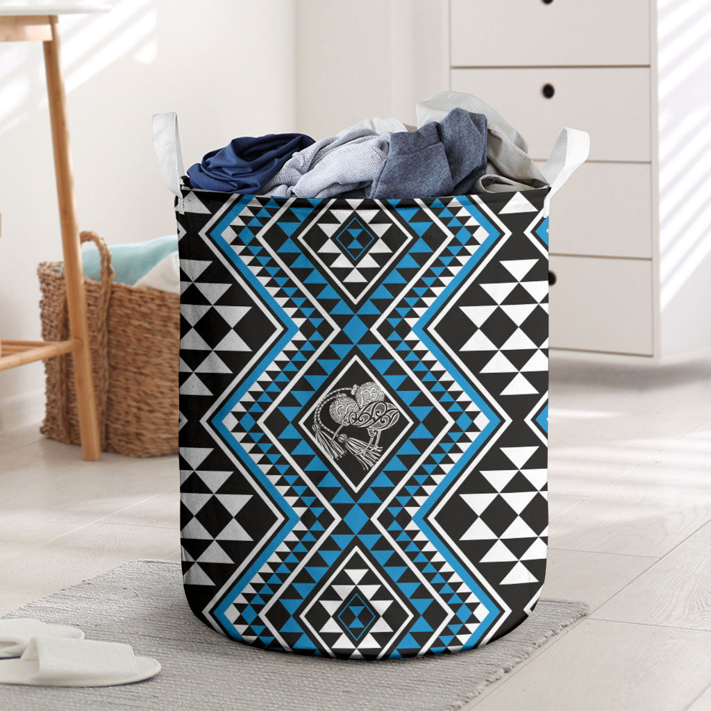 New Zealand Kikorangi Taniko Motifs Laundry Basket Maori Poi Dance Costume Inspired