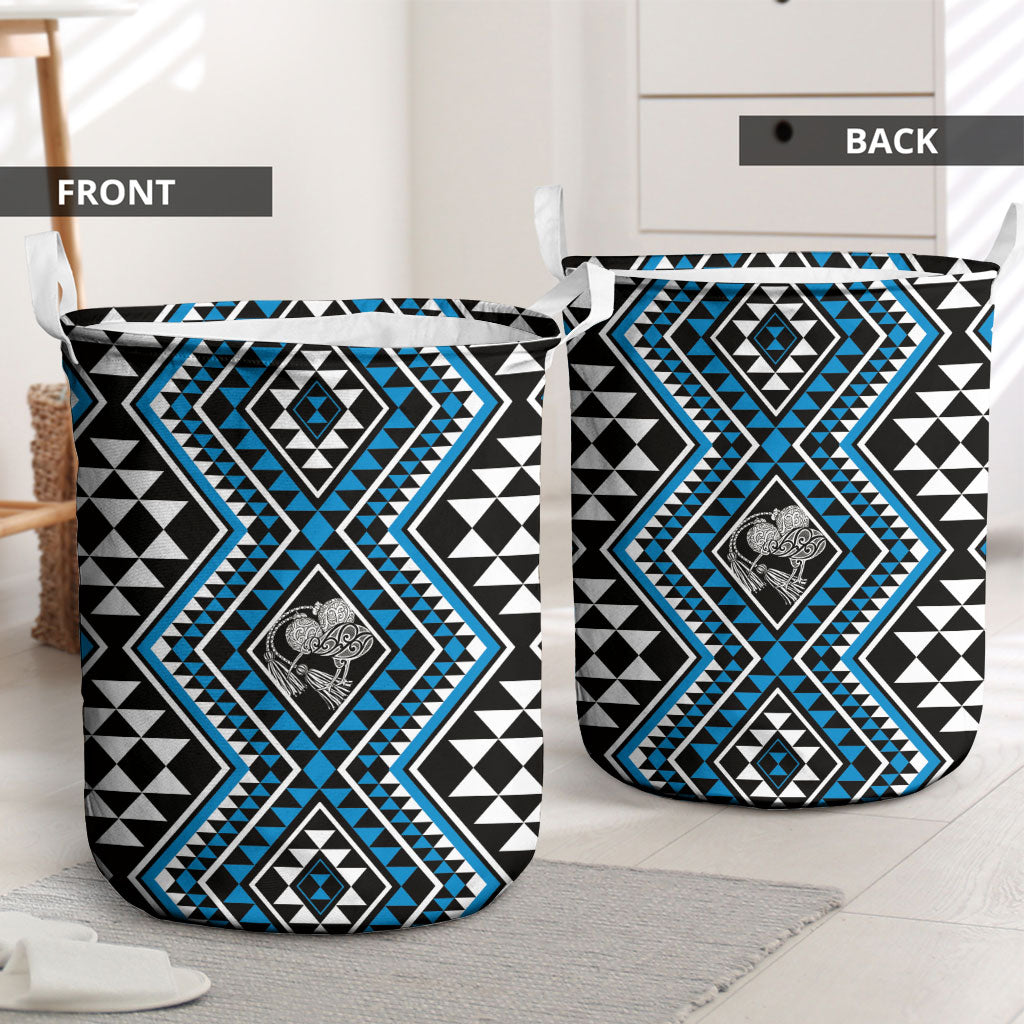 New Zealand Kikorangi Taniko Motifs Laundry Basket Maori Poi Dance Costume Inspired