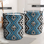 New Zealand Kikorangi Taniko Motifs Laundry Basket Maori Poi Dance Costume Inspired