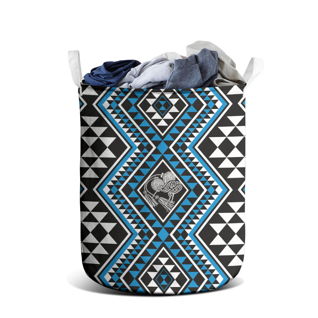 New Zealand Kikorangi Taniko Motifs Laundry Basket Maori Poi Dance Costume Inspired
