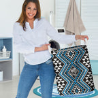 New Zealand Kikorangi Taniko Motifs Laundry Basket Maori Poi Dance Costume Inspired