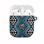 New Zealand Kikorangi Taniko Motifs AirPods Case Maori Poi Dance Costume Inspired