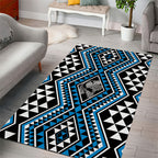 New Zealand Kikorangi Taniko Motifs Area Rug Maori Poi Dance Costume Inspired