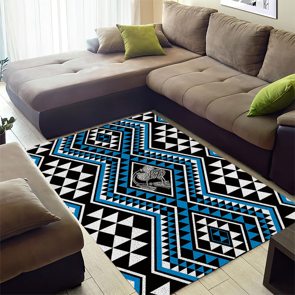 New Zealand Kikorangi Taniko Motifs Area Rug Maori Poi Dance Costume Inspired