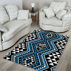 New Zealand Kikorangi Taniko Motifs Area Rug Maori Poi Dance Costume Inspired
