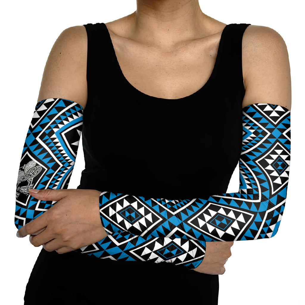 New Zealand Kikorangi Taniko Motifs Arm Sleeves Maori Poi Dance Costume Inspired