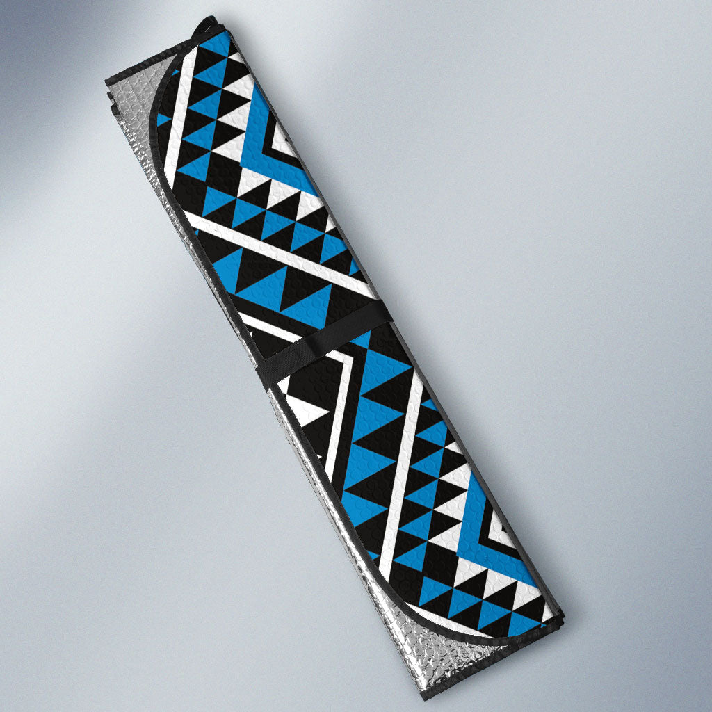 New Zealand Kikorangi Taniko Motifs Auto Sun Shade Maori Poi Dance Costume Inspired