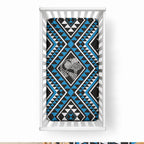 New Zealand Kikorangi Taniko Motifs Baby Bed Cover Maori Poi Dance Costume Inspired