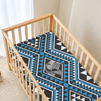 New Zealand Kikorangi Taniko Motifs Baby Bed Cover Maori Poi Dance Costume Inspired