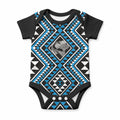 New Zealand Kikorangi Taniko Motifs Baby Onesie Maori Poi Dance Costume Inspired
