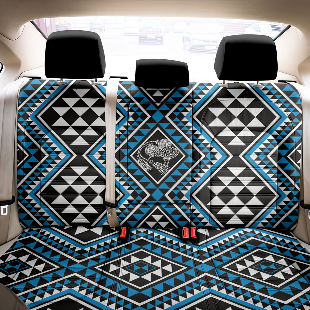 New Zealand Kikorangi Taniko Motifs Back Car Seat Cover Maori Poi Dance Costume Inspired