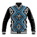 New Zealand Kikorangi Taniko Motifs Baseball Jacket Maori Poi Dance Costume Inspired