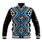 New Zealand Kikorangi Taniko Motifs Baseball Jacket Maori Poi Dance Costume Inspired