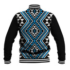 New Zealand Kikorangi Taniko Motifs Baseball Jacket Maori Poi Dance Costume Inspired