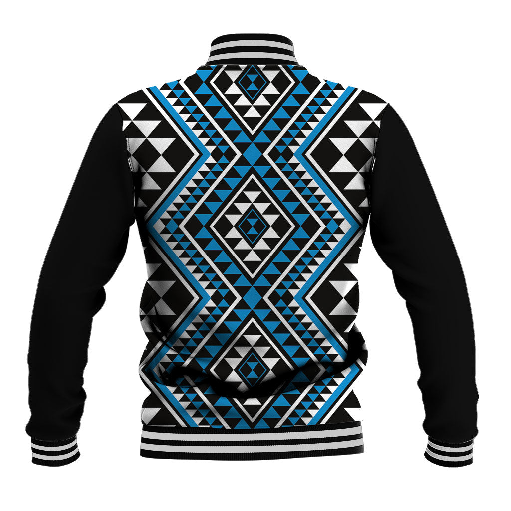 New Zealand Kikorangi Taniko Motifs Baseball Jacket Maori Poi Dance Costume Inspired
