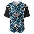 New Zealand Kikorangi Taniko Motifs Baseball Jersey Maori Poi Dance Costume Inspired