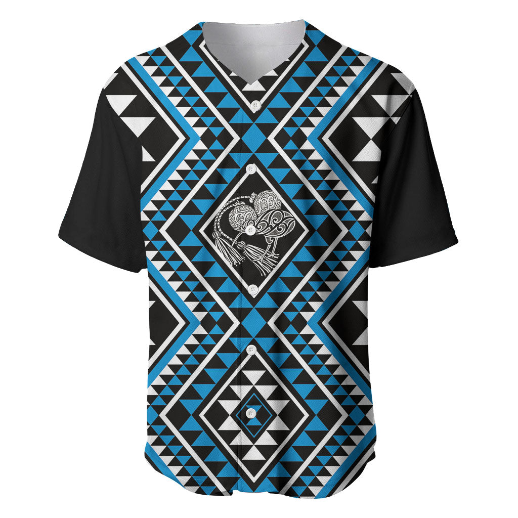 New Zealand Kikorangi Taniko Motifs Baseball Jersey Maori Poi Dance Costume Inspired