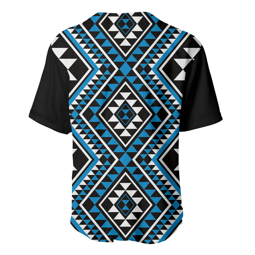 New Zealand Kikorangi Taniko Motifs Baseball Jersey Maori Poi Dance Costume Inspired