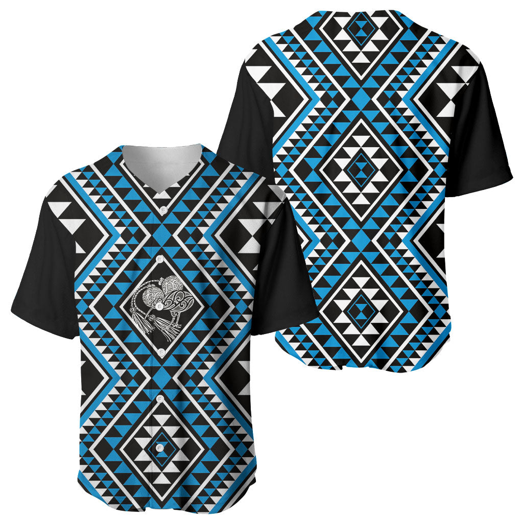 New Zealand Kikorangi Taniko Motifs Baseball Jersey Maori Poi Dance Costume Inspired