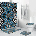 New Zealand Kikorangi Taniko Motifs Bathroom Set Maori Poi Dance Costume Inspired