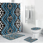 New Zealand Kikorangi Taniko Motifs Bathroom Set Maori Poi Dance Costume Inspired