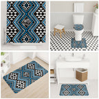 New Zealand Kikorangi Taniko Motifs Bathroom Set Maori Poi Dance Costume Inspired