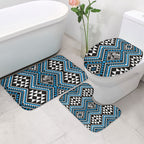 New Zealand Kikorangi Taniko Motifs Bathroom Set Maori Poi Dance Costume Inspired