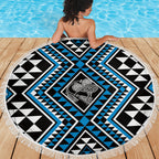 New Zealand Kikorangi Taniko Motifs Beach Blanket Maori Poi Dance Costume Inspired
