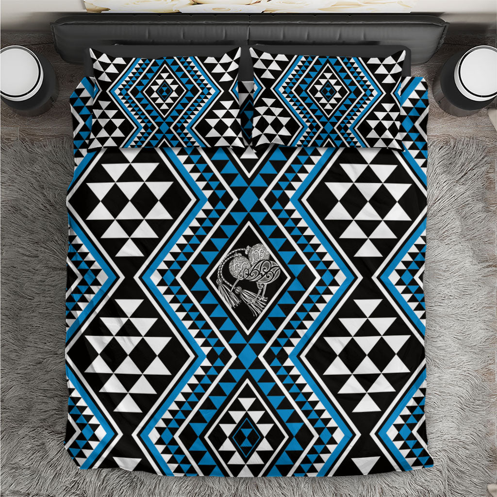 New Zealand Kikorangi Taniko Motifs Bedding Set Maori Poi Dance Costume Inspired
