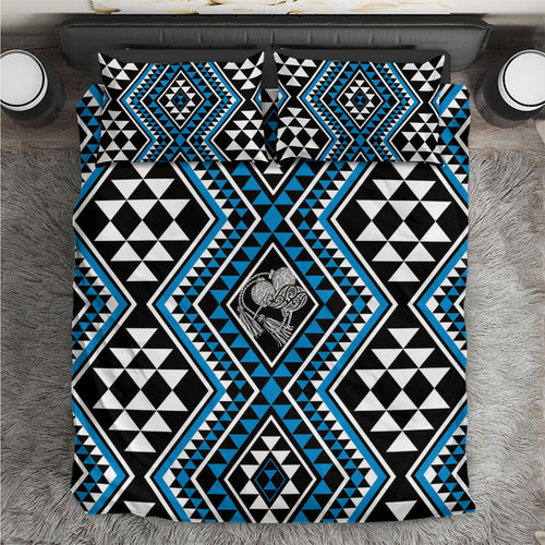 New Zealand Kikorangi Taniko Motifs Bedding Set Maori Poi Dance Costume Inspired