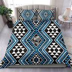 New Zealand Kikorangi Taniko Motifs Bedding Set Maori Poi Dance Costume Inspired