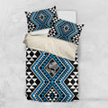 New Zealand Kikorangi Taniko Motifs Bedding Set Maori Poi Dance Costume Inspired