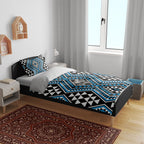 New Zealand Kikorangi Taniko Motifs Bedding Set Maori Poi Dance Costume Inspired
