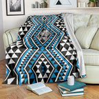 New Zealand Kikorangi Taniko Motifs Blanket Maori Poi Dance Costume Inspired