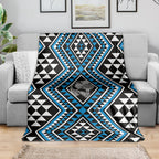 New Zealand Kikorangi Taniko Motifs Blanket Maori Poi Dance Costume Inspired