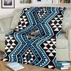 New Zealand Kikorangi Taniko Motifs Blanket Maori Poi Dance Costume Inspired