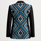 New Zealand Kikorangi Taniko Motifs Blazer Maori Poi Dance Costume Inspired