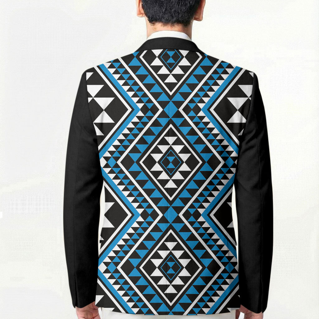 New Zealand Kikorangi Taniko Motifs Blazer Maori Poi Dance Costume Inspired
