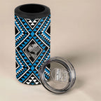 New Zealand Kikorangi Taniko Motifs 4 in 1 Can Cooler Tumbler Maori Poi Dance Costume Inspired