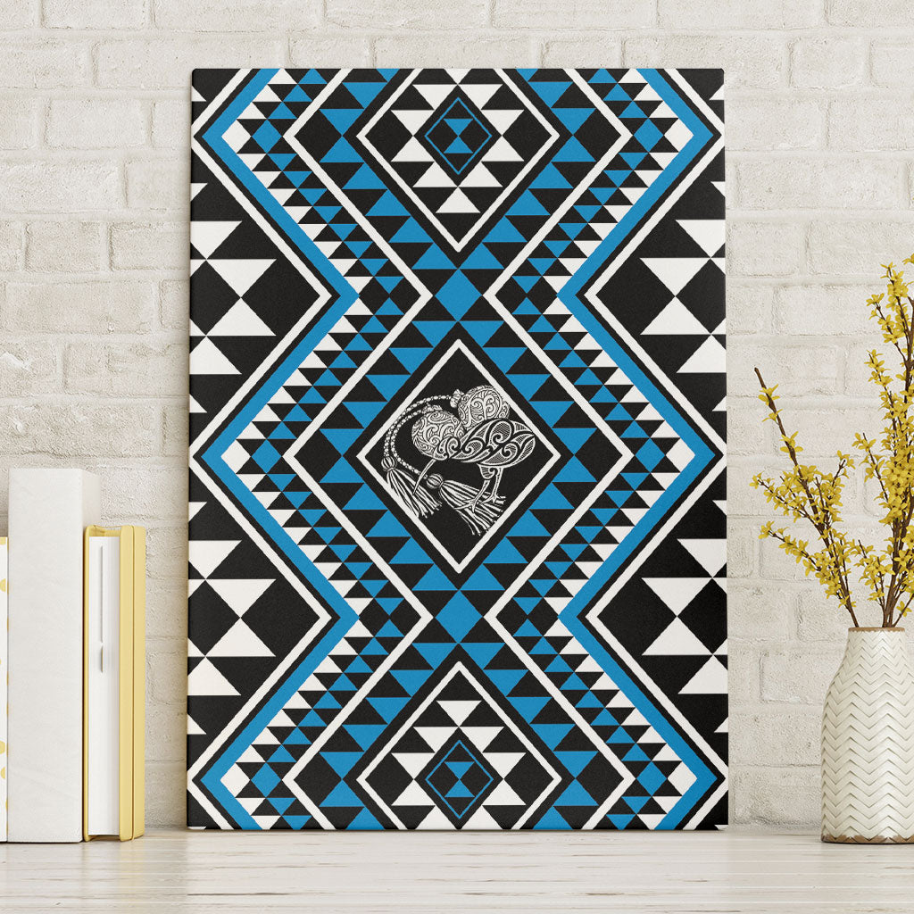 New Zealand Kikorangi Taniko Motifs Canvas Wall Art Maori Poi Dance Costume Inspired