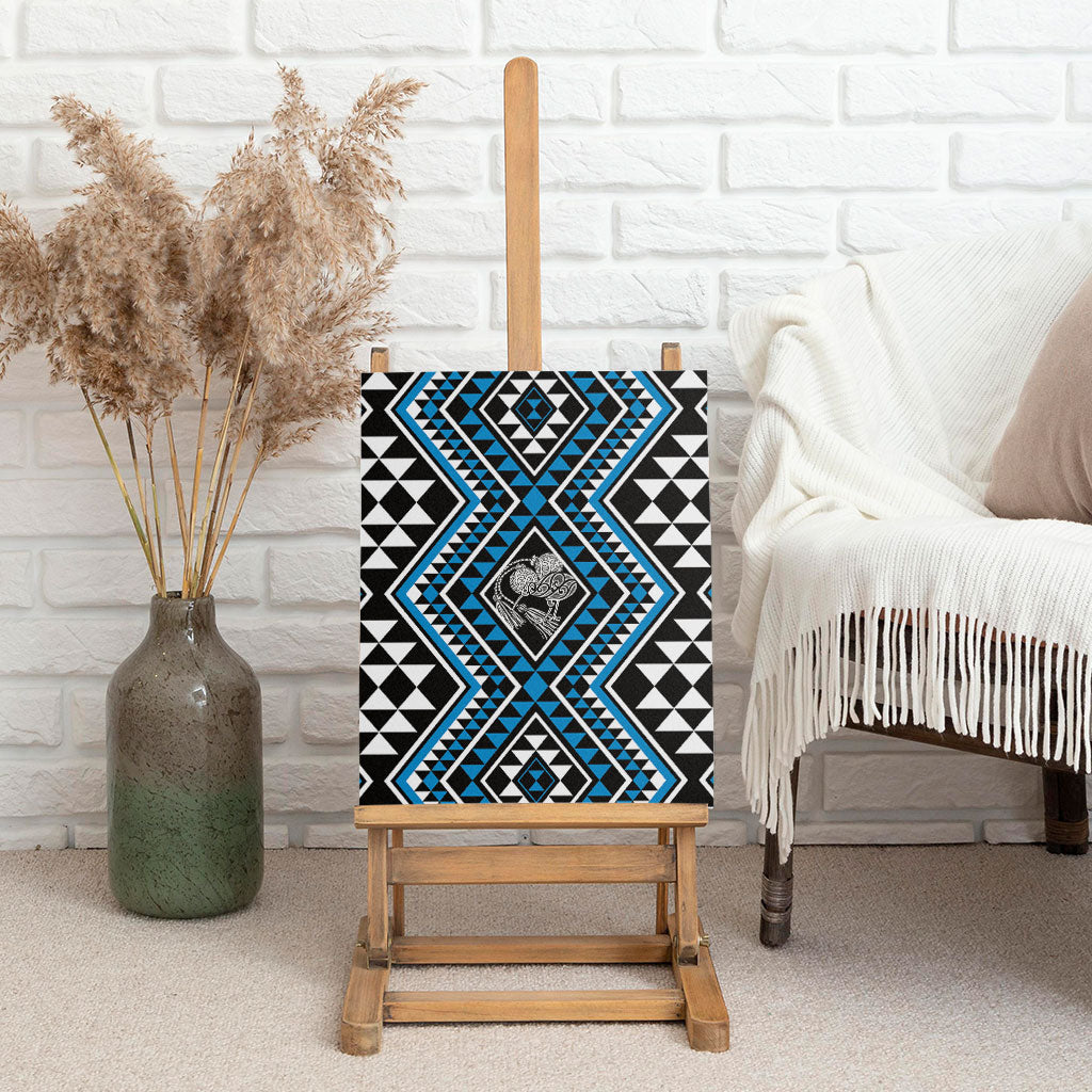 New Zealand Kikorangi Taniko Motifs Canvas Wall Art Maori Poi Dance Costume Inspired