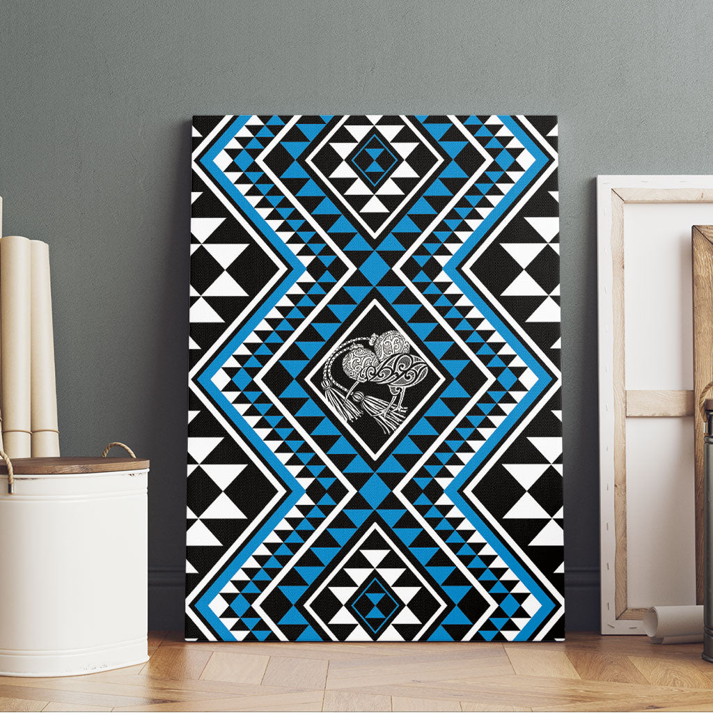 New Zealand Kikorangi Taniko Motifs Canvas Wall Art Maori Poi Dance Costume Inspired